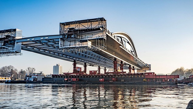 Photo of a landscape and a new bridge