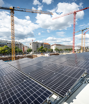 Foto von einer Straßenasphaltierung, wo durch Asphaltrecyling CO2 gespart wurde