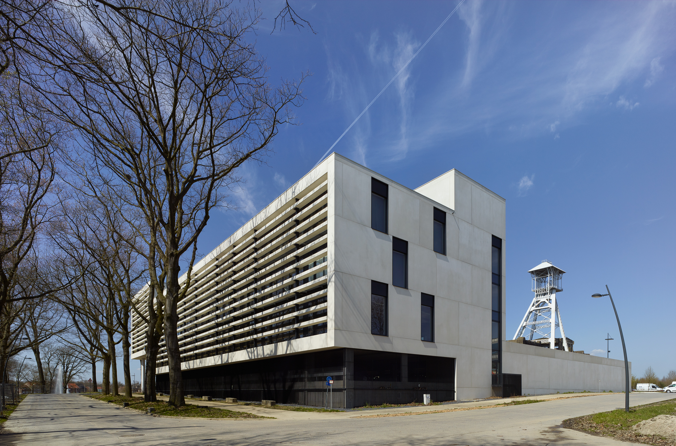 Exterior view of the STRABAG site in Genk, Belgium