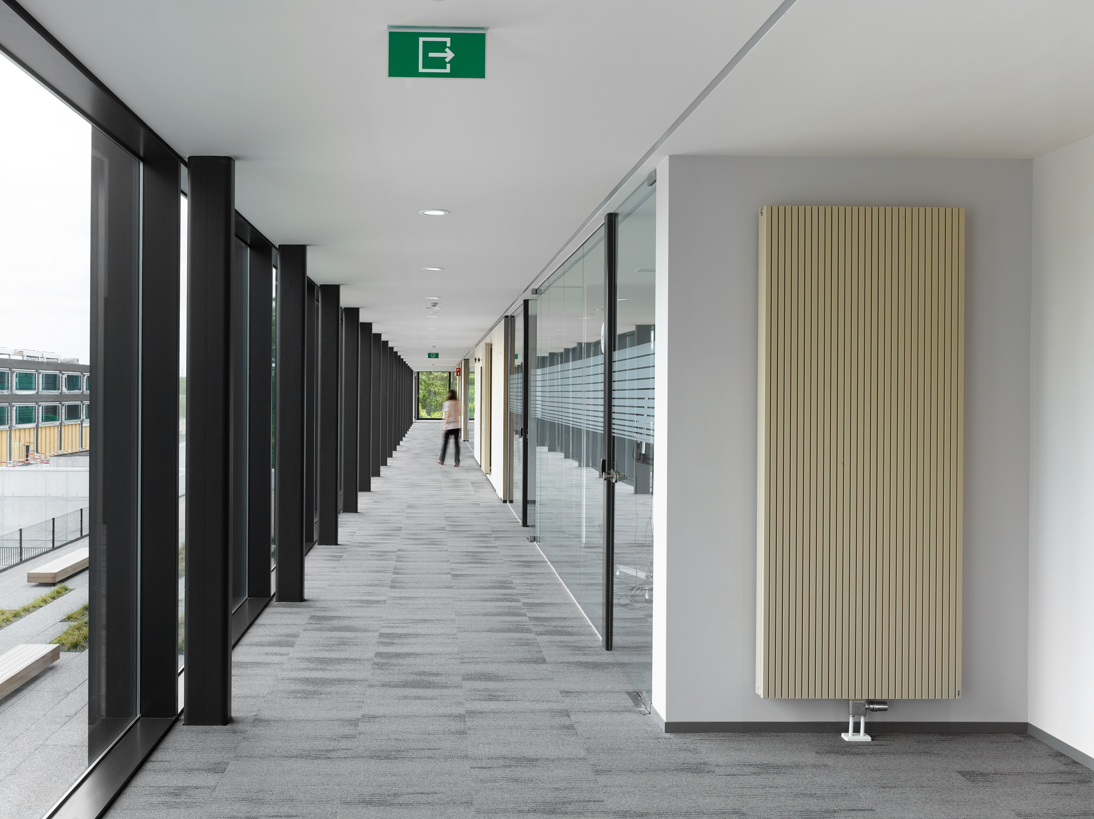 Photo of the foyer of the STRABAG office in Genk, Belgium